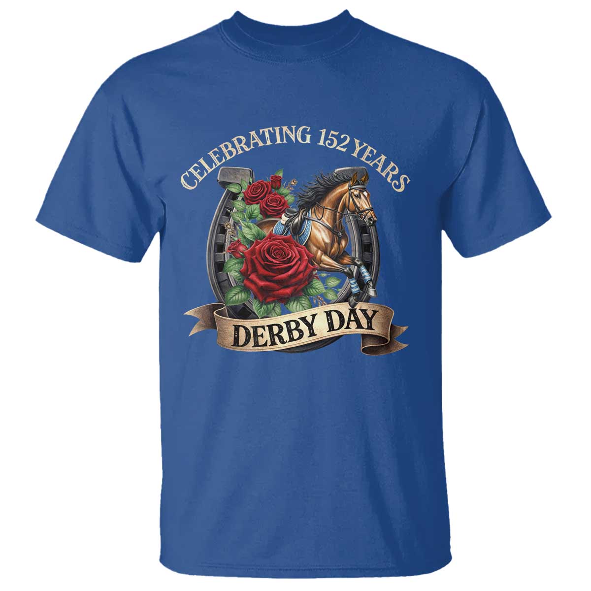 Celebrating 152 Years Derby Day T Shirt Vintage Horse Racing Roses