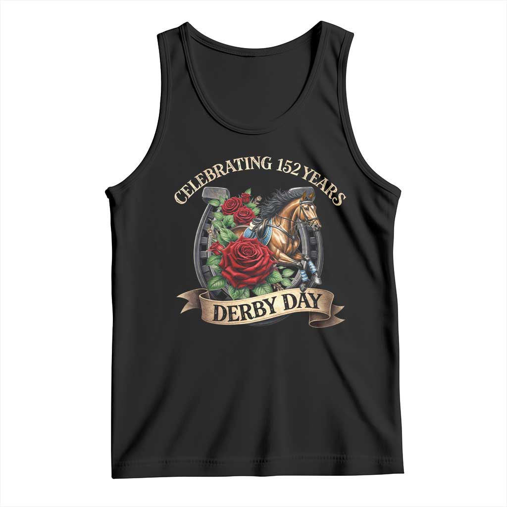 Celebrating 152 Years Derby Day Tank Top Vintage Horse Racing Roses