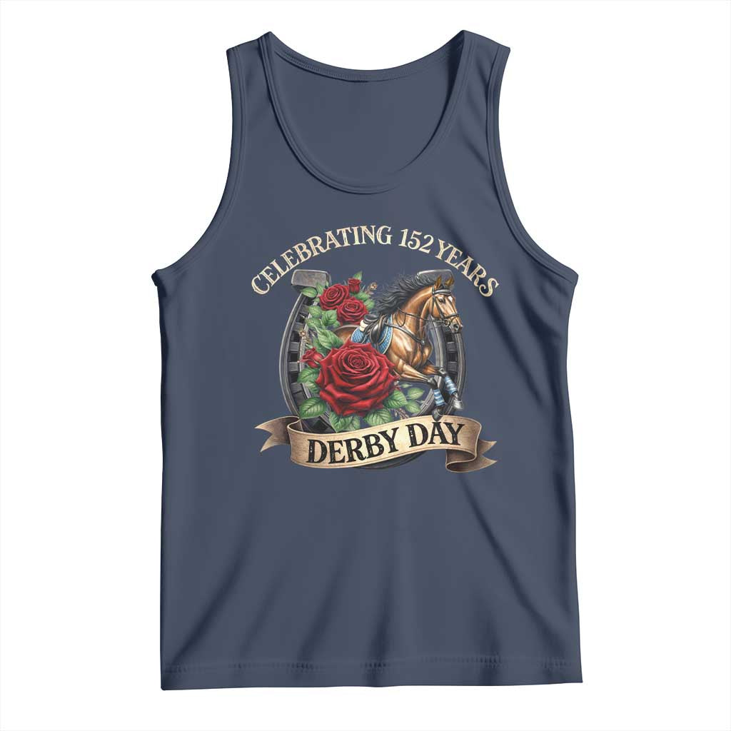 Celebrating 152 Years Derby Day Tank Top Vintage Horse Racing Roses