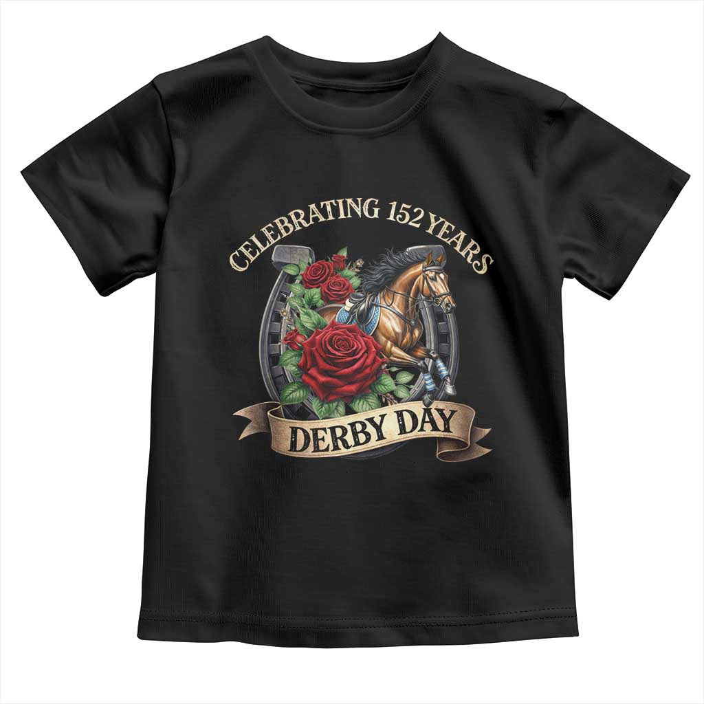 Celebrating 152 Years Derby Day Toddler T Shirt Vintage Horse Racing Roses