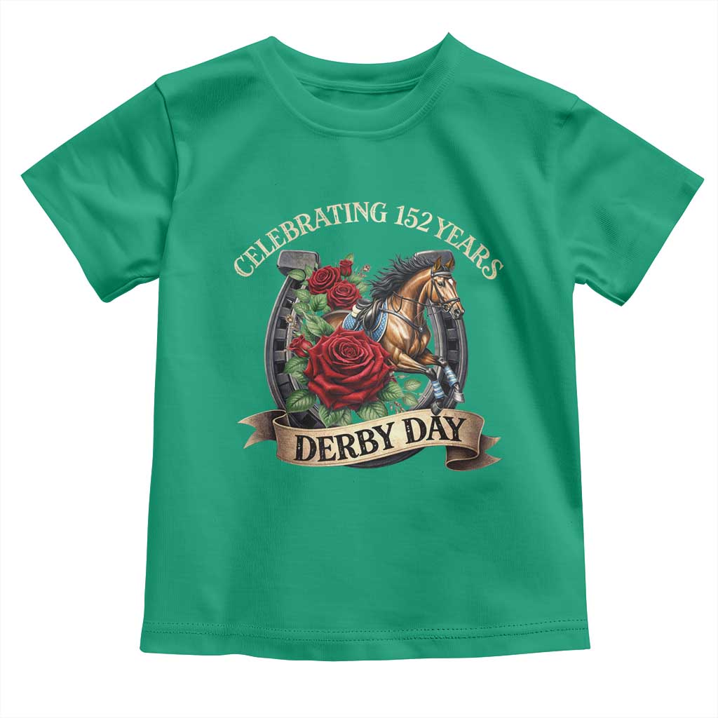 Celebrating 152 Years Derby Day Toddler T Shirt Vintage Horse Racing Roses