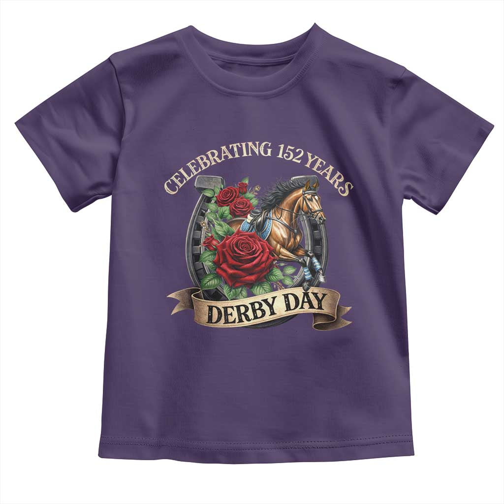 Celebrating 152 Years Derby Day Toddler T Shirt Vintage Horse Racing Roses