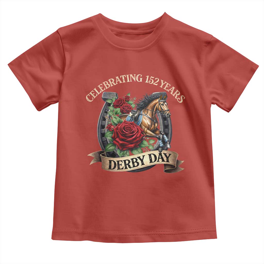 Celebrating 152 Years Derby Day Toddler T Shirt Vintage Horse Racing Roses