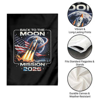 Back To The Moon Mission 2026 Garden Flag Rocket Launch Moon Space Program
