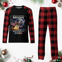 Back To The Moon Mission 2026 Plaid Pajama Set Rocket Launch Moon Space Program
