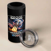 Back To The Moon Mission 2026 4 in 1 Can Cooler Tumbler Rocket Launch Moon Space Program