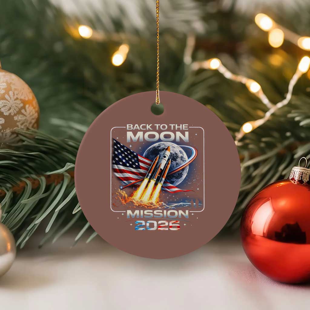Back To The Moon Mission 2026 Ceramic Ornament Rocket Launch Moon Space Program