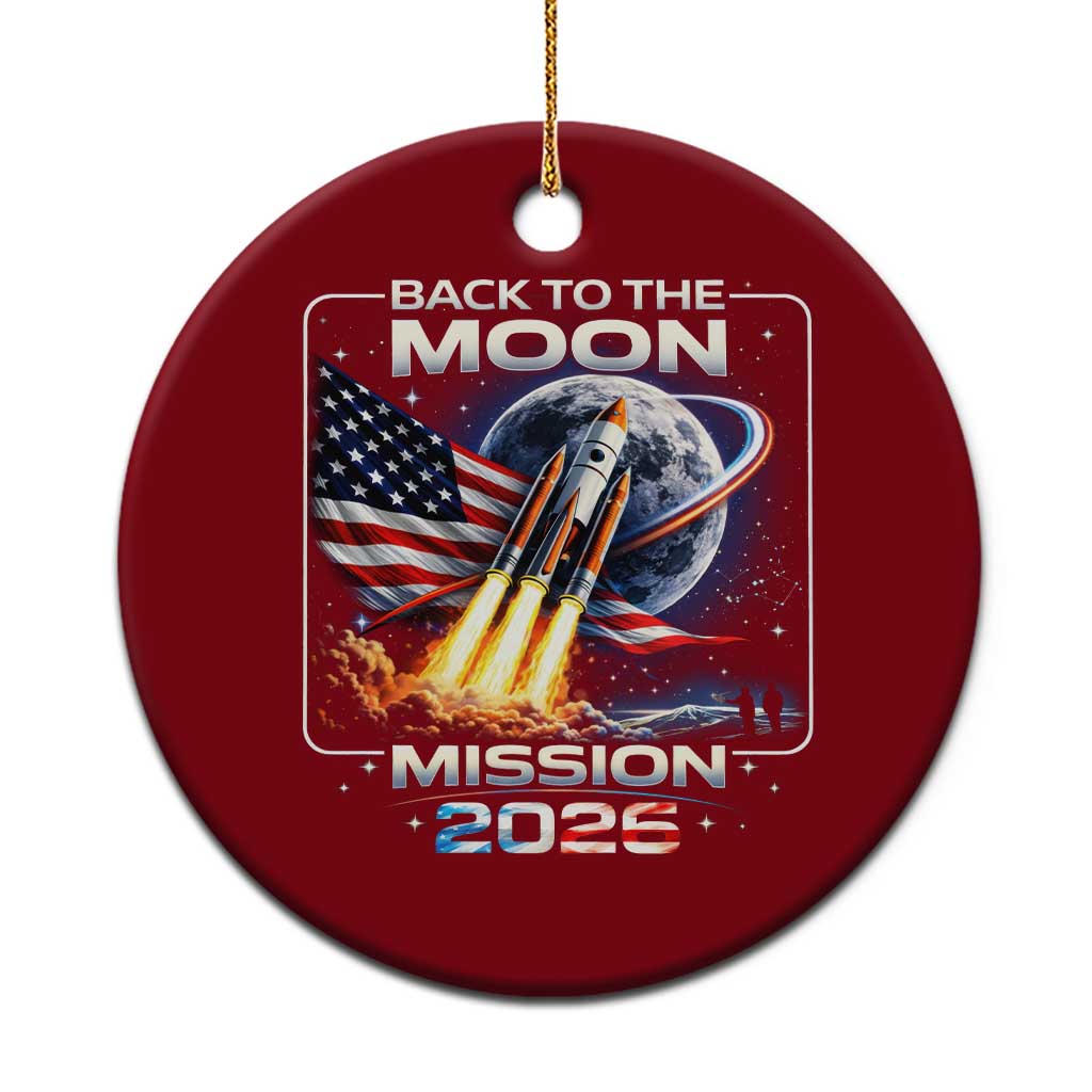 Back To The Moon Mission 2026 Ceramic Ornament Rocket Launch Moon Space Program