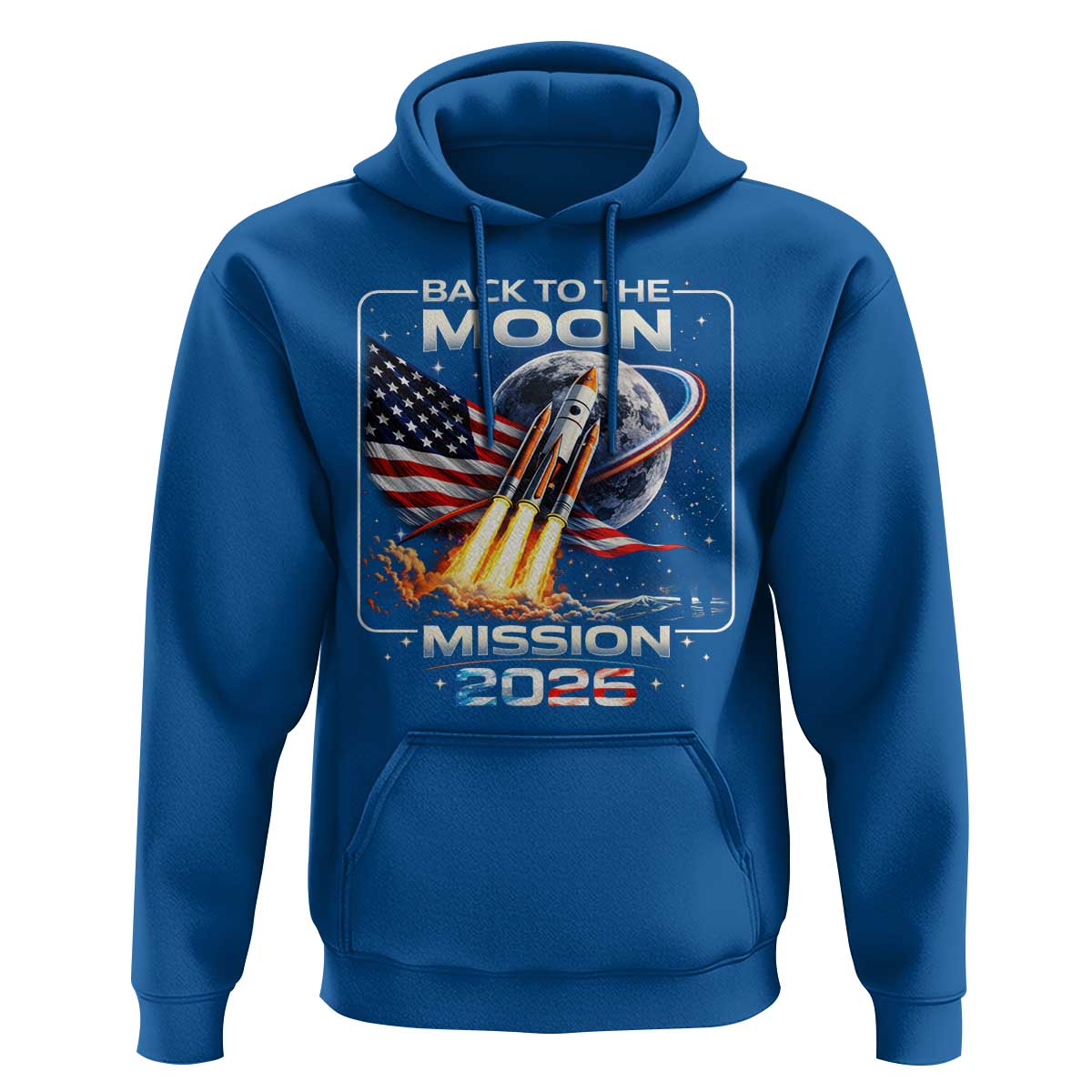 Back To The Moon Mission 2026 Hoodie Rocket Launch Moon Space Program