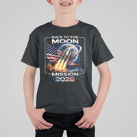Back To The Moon Mission 2026 T Shirt For Kid Rocket Launch Moon Space Program