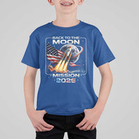 Back To The Moon Mission 2026 T Shirt For Kid Rocket Launch Moon Space Program