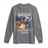 Back To The Moon Mission 2026 Long Sleeve Shirt Rocket Launch Moon Space Program