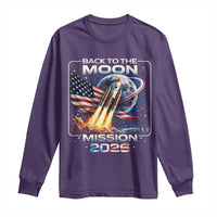 Back To The Moon Mission 2026 Long Sleeve Shirt Rocket Launch Moon Space Program
