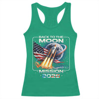 Back To The Moon Mission 2026 Racerback Tank Top Rocket Launch Moon Space Program