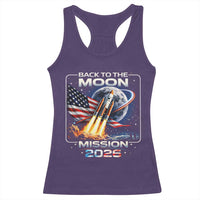 Back To The Moon Mission 2026 Racerback Tank Top Rocket Launch Moon Space Program