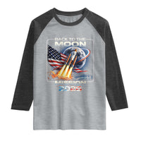 Back To The Moon Mission 2026 Raglan Shirt Rocket Launch Moon Space Program