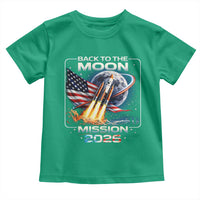 Back To The Moon Mission 2026 Toddler T Shirt Rocket Launch Moon Space Program