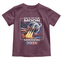 Back To The Moon Mission 2026 Toddler T Shirt Rocket Launch Moon Space Program