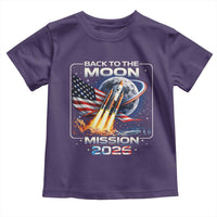 Back To The Moon Mission 2026 Toddler T Shirt Rocket Launch Moon Space Program