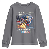 Back To The Moon Mission 2026 Youth Sweatshirt Rocket Launch Moon Space Program