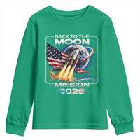 Back To The Moon Mission 2026 Youth Sweatshirt Rocket Launch Moon Space Program