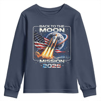 Back To The Moon Mission 2026 Youth Sweatshirt Rocket Launch Moon Space Program