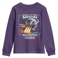 Back To The Moon Mission 2026 Youth Sweatshirt Rocket Launch Moon Space Program