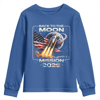 Back To The Moon Mission 2026 Youth Sweatshirt Rocket Launch Moon Space Program