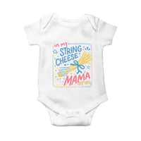 In My String Cheese Mama Era Baby Onesie Funny Mom Life Coquette Bow
