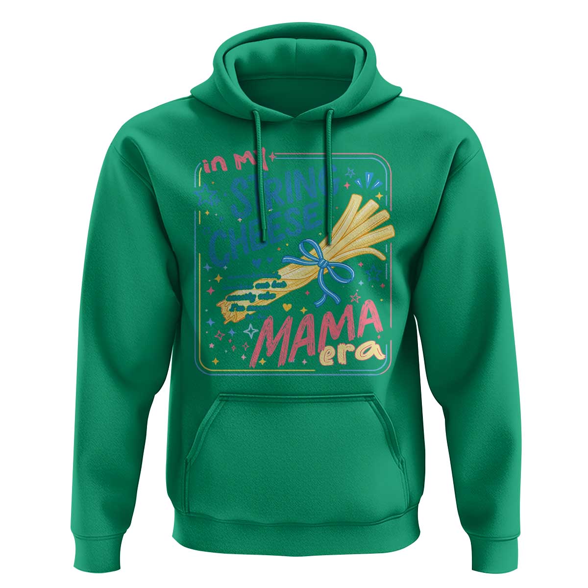 In My String Cheese Mama Era Hoodie Funny Mom Life Coquette Bow