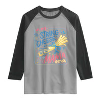 In My String Cheese Mama Era Raglan Shirt Funny Mom Life Coquette Bow