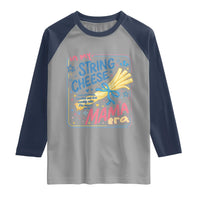 In My String Cheese Mama Era Raglan Shirt Funny Mom Life Coquette Bow