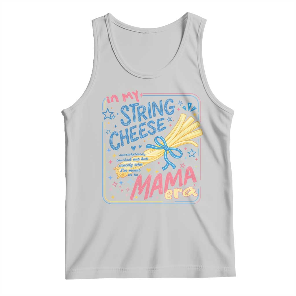 In My String Cheese Mama Era Tank Top Funny Mom Life Coquette Bow