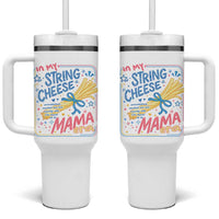 In My String Cheese Mama Era Tumbler With Handle Funny Mom Life Coquette Bow