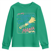 In My String Cheese Mama Era Youth Sweatshirt Funny Mom Life Coquette Bow