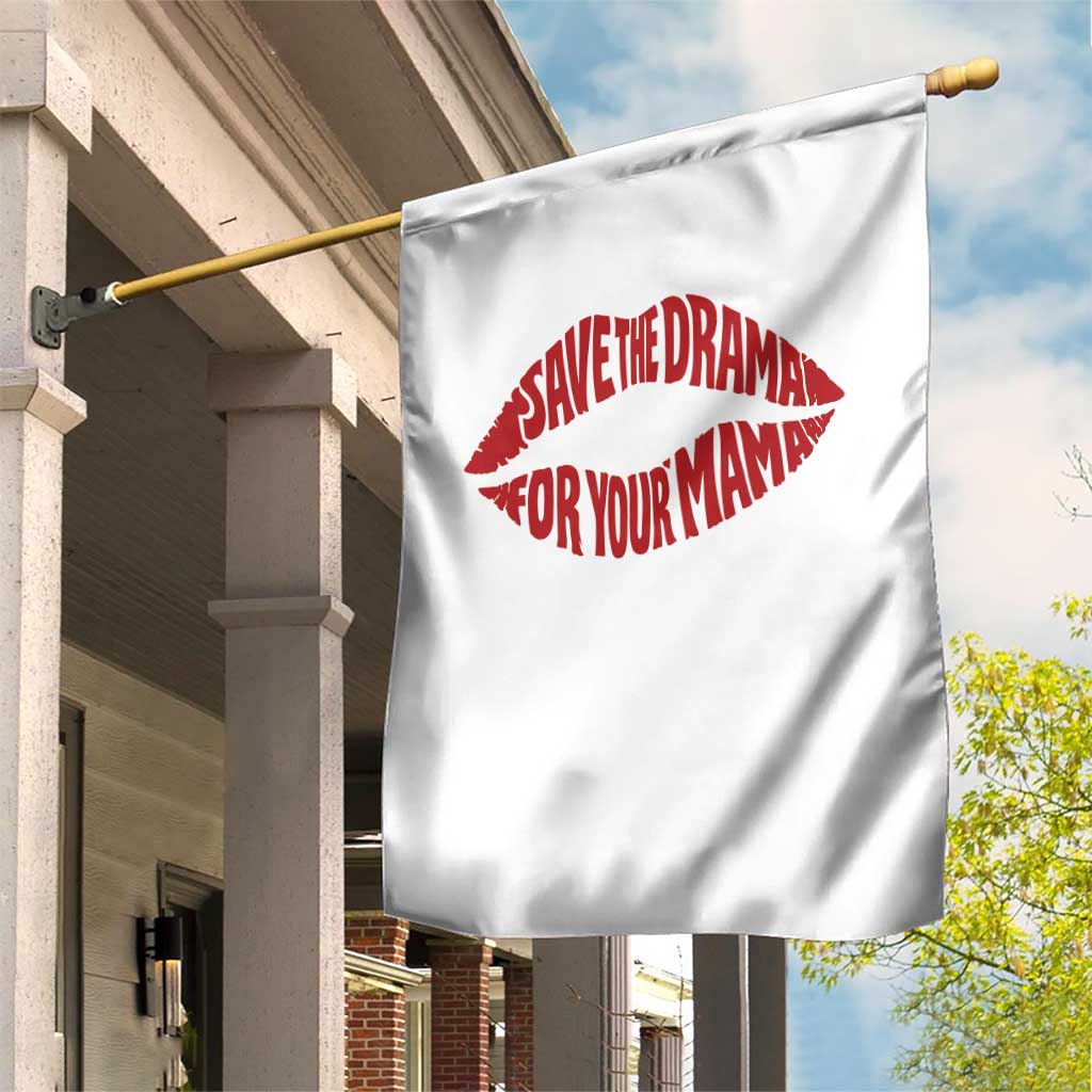 Save The Drama For Your Mama Garden Flag Retro 90s Sitcom
