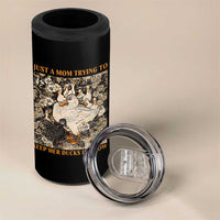 Just A Mom Trying To Keep Her Ducks In A Row 4 in 1 Can Cooler Tumbler Funny Duck Mom