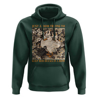 Just A Mom Trying To Keep Her Ducks In A Row Hoodie Funny Duck Mom