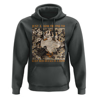 Just A Mom Trying To Keep Her Ducks In A Row Hoodie Funny Duck Mom