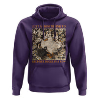 Just A Mom Trying To Keep Her Ducks In A Row Hoodie Funny Duck Mom