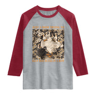 Just A Mom Trying To Keep Her Ducks In A Row Raglan Shirt Funny Duck Mom