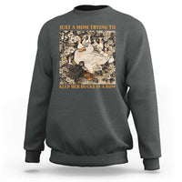 Just A Mom Trying To Keep Her Ducks In A Row Sweatshirt Funny Duck Mom