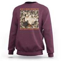Just A Mom Trying To Keep Her Ducks In A Row Sweatshirt Funny Duck Mom