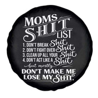 Mom Shit List Spare Tire Cover Funny Mom Life Sarcastic Mothers Day