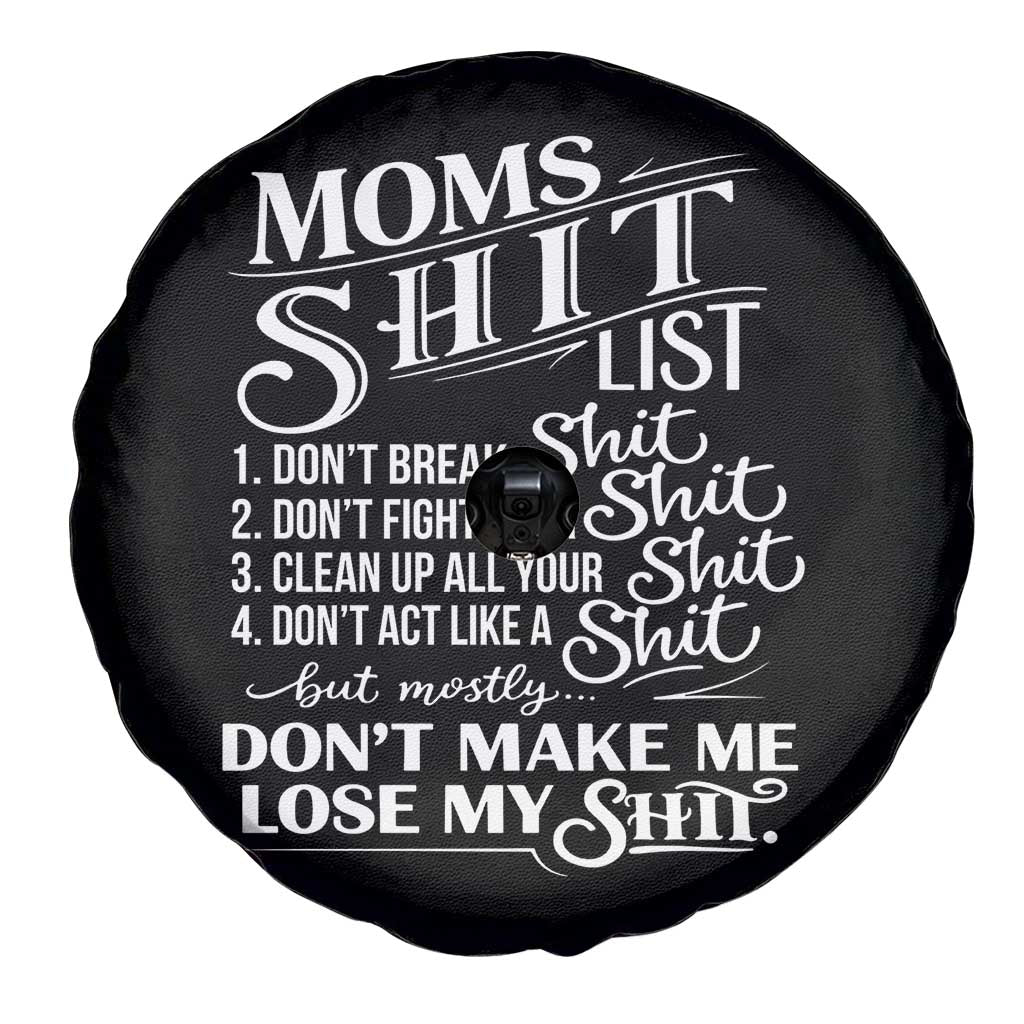 Mom Shit List Spare Tire Cover Funny Mom Life Sarcastic Mothers Day