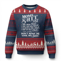 Mom Shit List Ugly Christmas Sweater Funny Mom Life Sarcastic Mothers Day