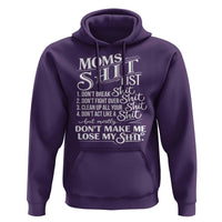 Mom Shit List Hoodie Funny Mom Life Sarcastic Mothers Day