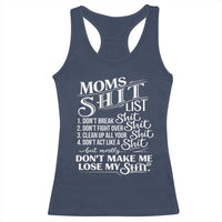 Mom Shit List Racerback Tank Top Funny Mom Life Sarcastic Mothers Day