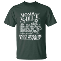 Mom Shit List T Shirt Funny Mom Life Sarcastic Mothers Day