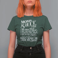Mom Shit List T Shirt For Women Funny Mom Life Sarcastic Mothers Day